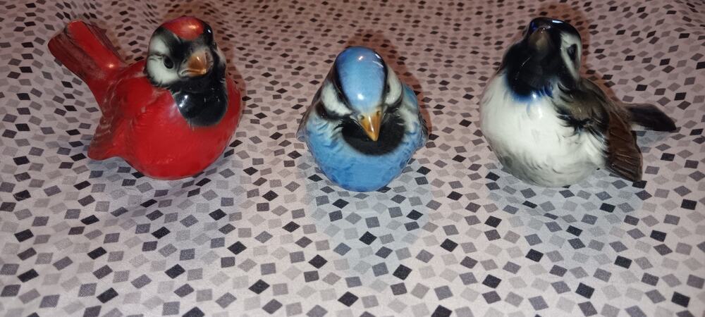 3 Vintage GOEBEL Bird Figurines